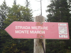 Monte Miaron - cartello indicatore