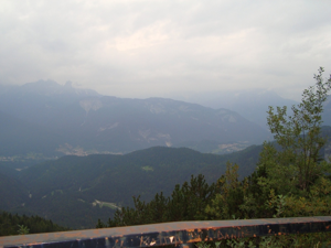 Monte Miaron - panorama su Lozzo e Domegge