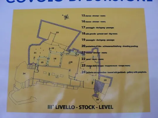 Covolo di Butistone - Piantina III° livello