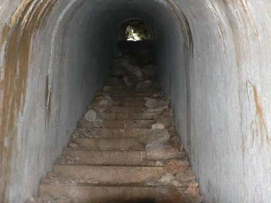 Forte Cima Lan - Galleria di accesso alla S.Barbara