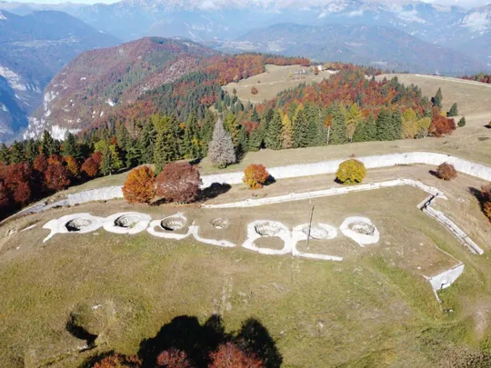 Forte Leone - vista aerea della trincea