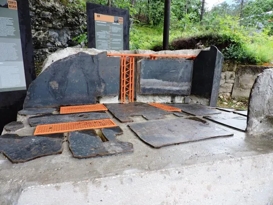 Forte Pozzacchio - modello del forte in sezione