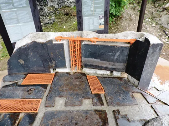 Forte Pozzacchio - modello del forte in sezione