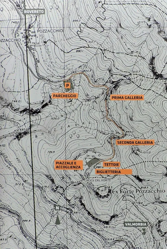 Forte Pozzacchio - Piantina
