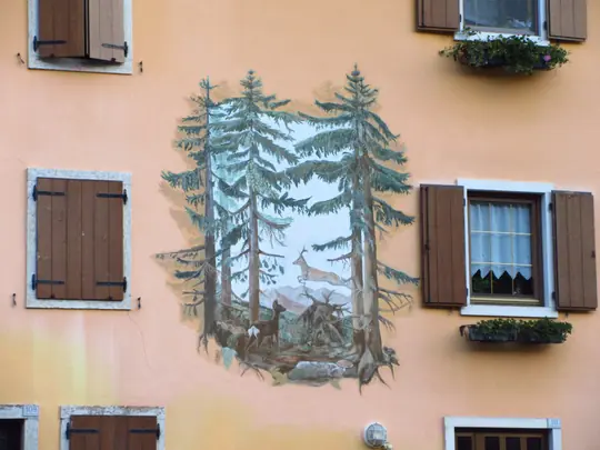 Murale con paesaggio montano