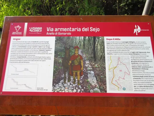 Pannello della via armentaria del Sejo
