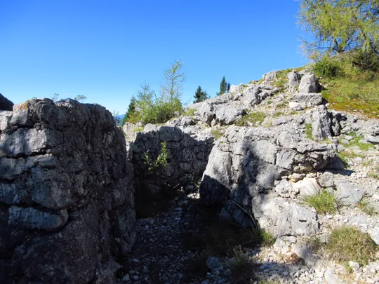Trincea nei pressi della mina