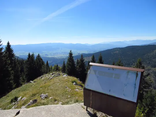 Pannello panoramico dell'osservatorio di Monte Cimon