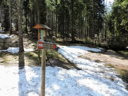 Uscita dalla strada verso Bar Alpino