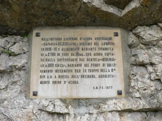 Bocchetta Portule - Tabella all'ingresso