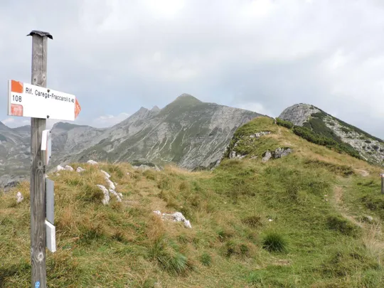 Cima Carega - dettagli del sentiero 108