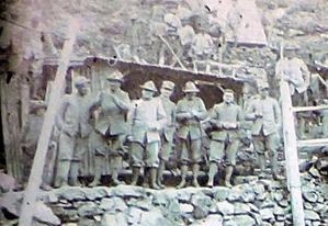 Gruppo ufficiali del Val Brenta a forcella Magna