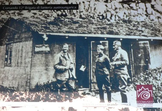 Foto storica comando della 12ª Brigata di Fanteria austro-ungarica