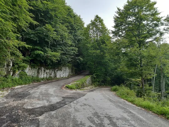 Tornate sulla strada, procedere in salita a sinistra