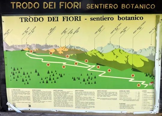 Tabella percorso Trodo dei Fiori