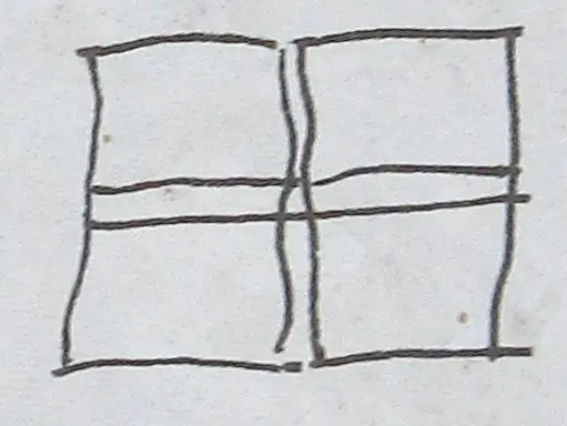 Schizzo dei "compartimenti di muro"