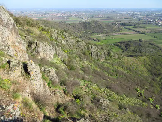 La discesa con il tratto attrezzato