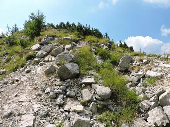 Corno Battisti - ultimi tratti del sentiero