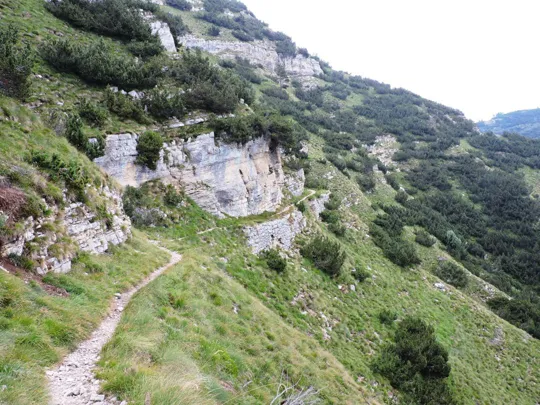 Corno Battisti - particolari del sentiero