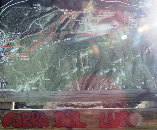 Forra del Lupo - Percorso