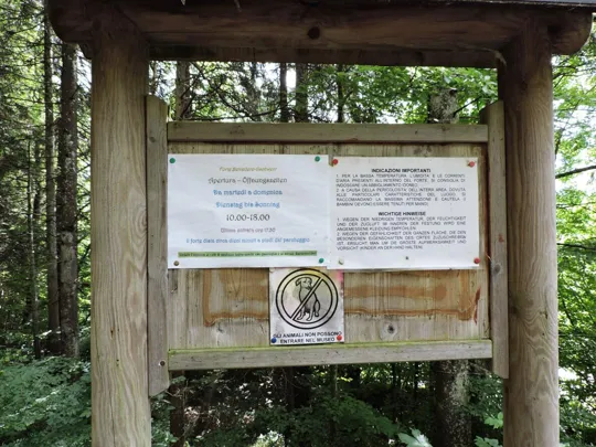 Forte Belvedere-Gschwent - Tabella inizio percorso