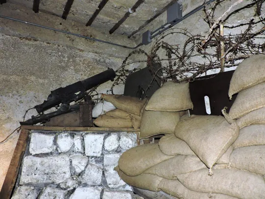 Forte Belvedere-Gschwent - simulazione di una trincea