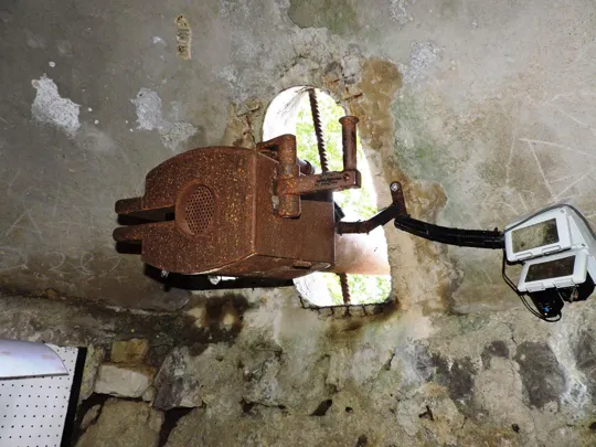 Forte Belvedere-Gschwent - simulazione di obice