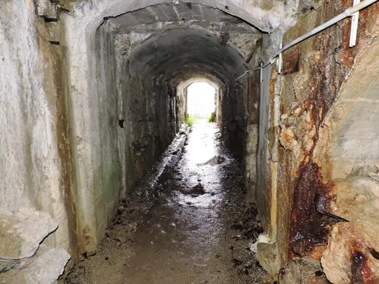 Forte Belvedere-Gschwent - galleria di collegamento ad una postazione remota