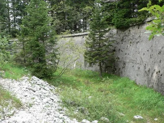 Forte Campolongo - Muro di difesa e trincea armata