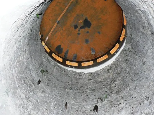 Forte Campolongo - interno torretta osservatorio