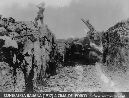 Foto storica - Contraerea italiana a Cima del Porco