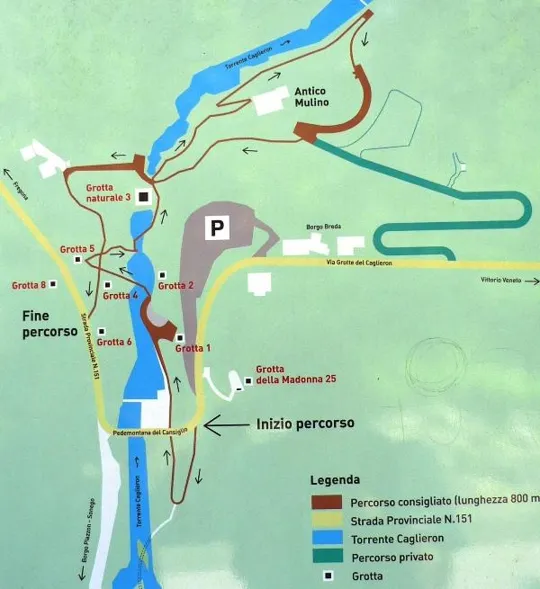 Grotte del Caglieron - Tabella del 2011