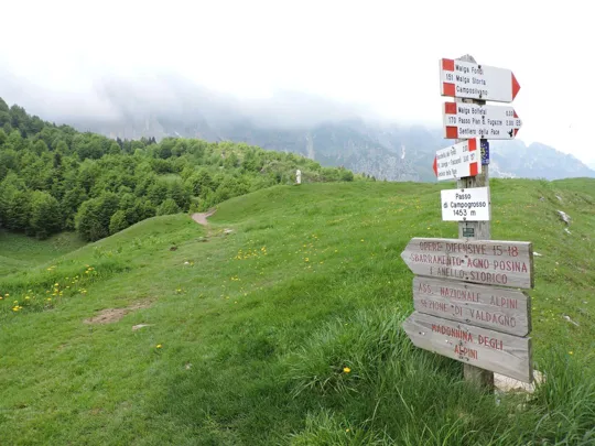 Gruppo del Carega - Cima Mosca - Inizio del sentiero