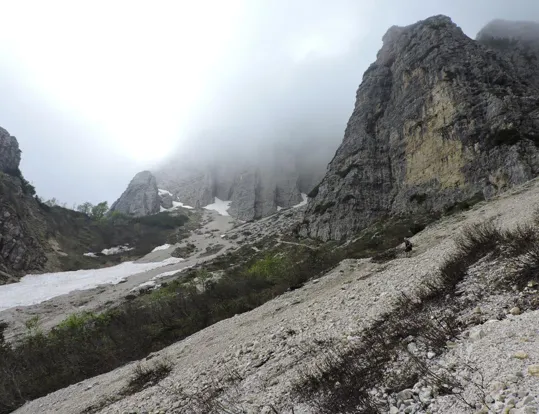 Cima Mosca - inizio della salitona