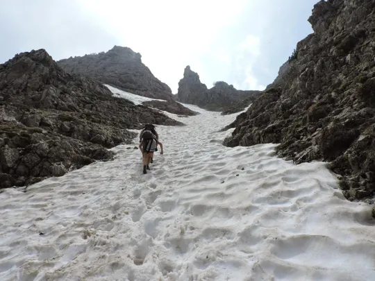 Cima Mosca - in salita sulla neve