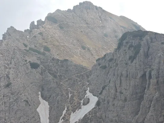 Cima Mosca - vista del sentiero