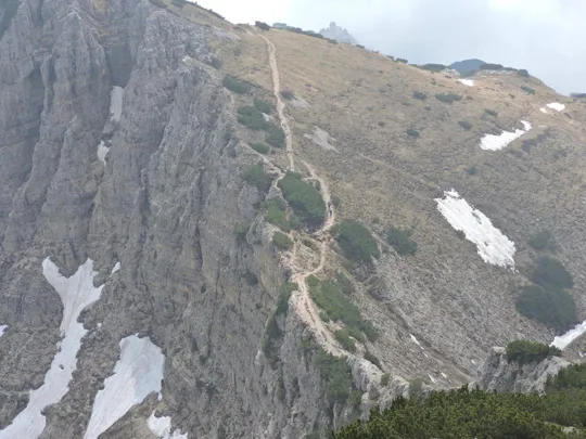 Cima Mosca - vista del sentiero