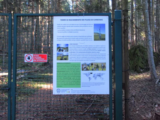 Torre di rilevamento dei flussi di carbonio