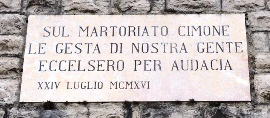 Monte Cimone - lapide commemorativa