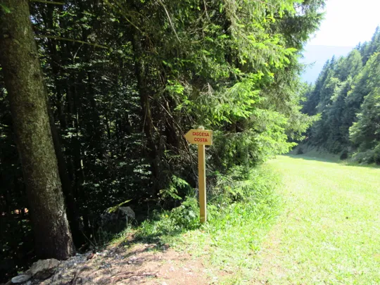 Indicazione per la &quot;Discesa Costa&quot;