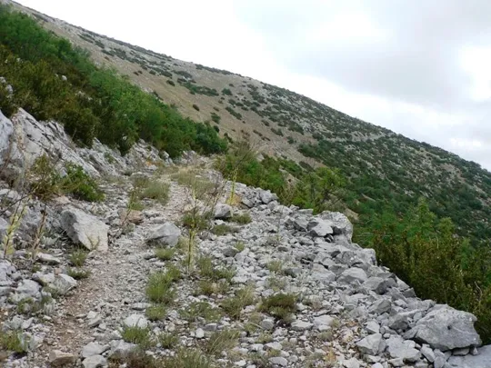 Monte Ivan - Parte della strada rivolta al Devol