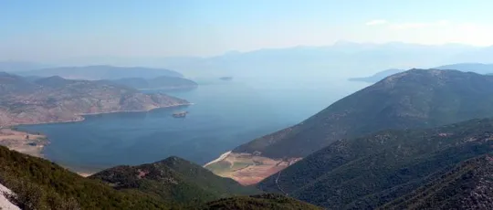 Monte Ivan - Panorama del lago Prespa