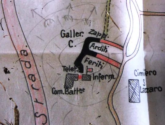 Monte Zugna - piantina Galleria C