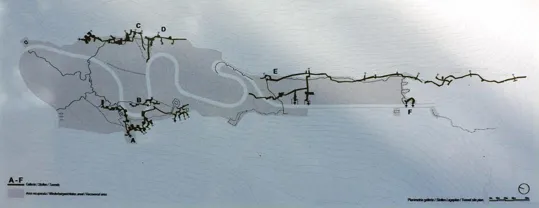 Monte Zugna - sviluppo delle gallerie