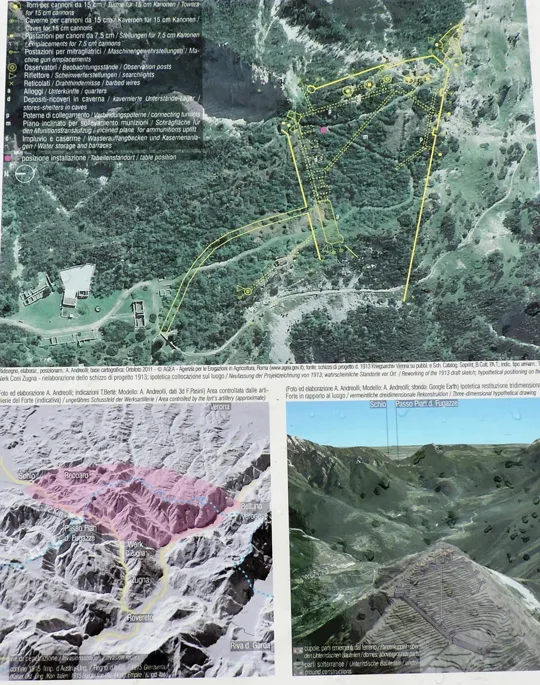 Monte Zugna - progetto del forte