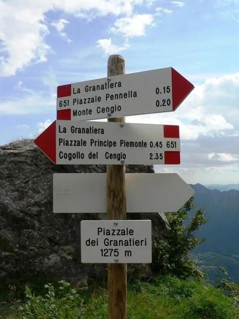 Monte Cengio - Tabelle