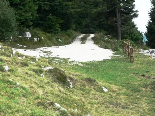 Monte Favaro - termine della strada