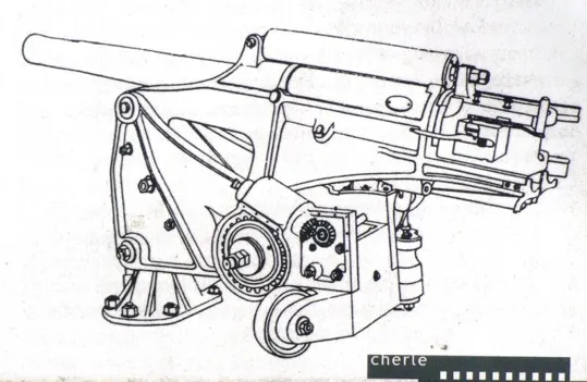 Monte Novegno - schema di un cannone del Forte Cherle