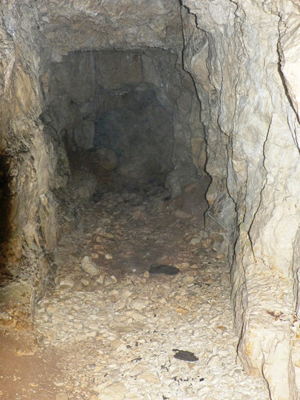 Monte Zebio - interno delle gallerie della contromina