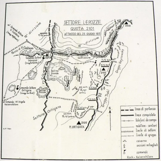 Monte Ortigara - tabelle